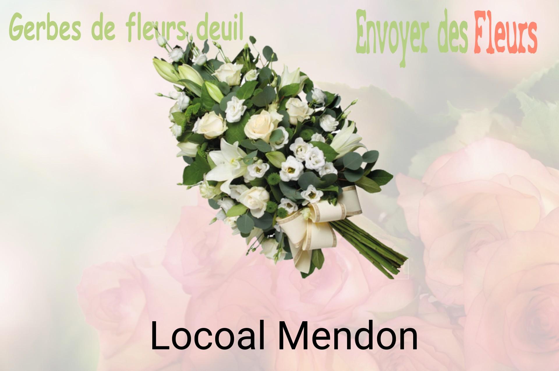 Gerbe de fleurs de deuil livrée à Locoal-Mendon